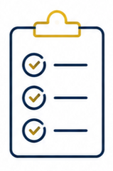 Clipboard with checks icon