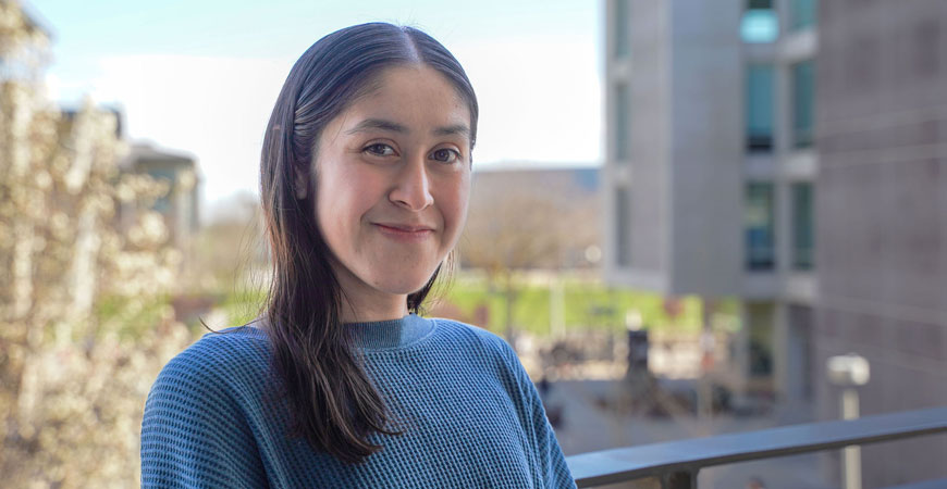 UC Merced student Nayelyi Salazar on campus