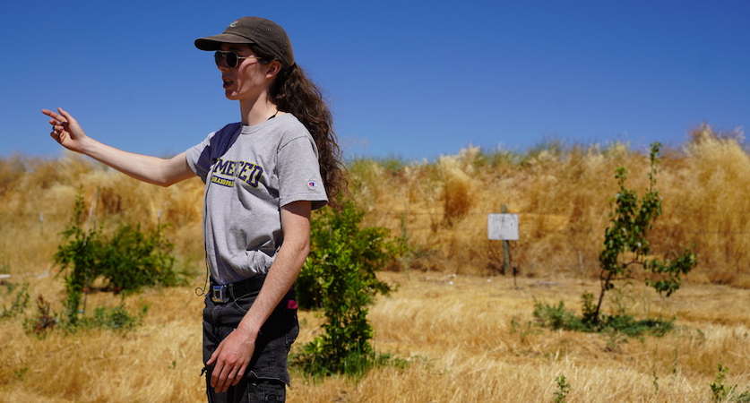 Student Kat Corti describes work being done at UC Merced's Experimental Smart Farm. 