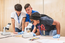 Upward Bound Students visit a campus lab